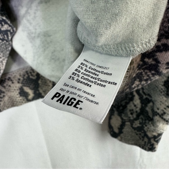 Paige Snake Print Sweater Cropped Python Daytona Roccia Large Top Women's Knit - Picture 3 of 6